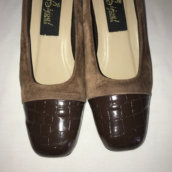 Bigou brown two tone patent loafers #T2 - Picture 3 of 6